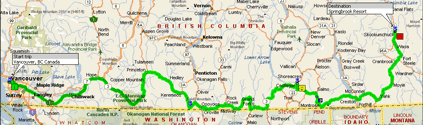 Map of BC