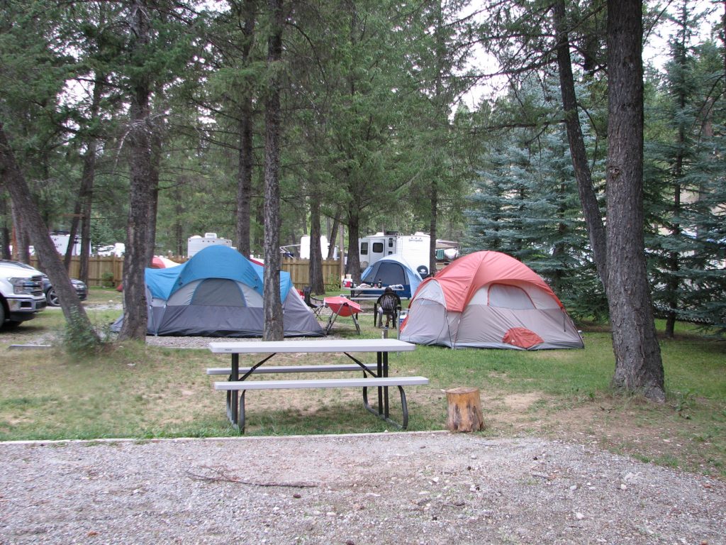 RV Campsite in shaded area